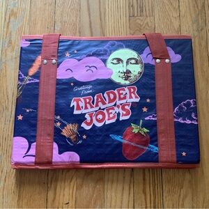 Trader Joe's Tote Bag Stand -Up Collapsible Grocery Tote Bag
